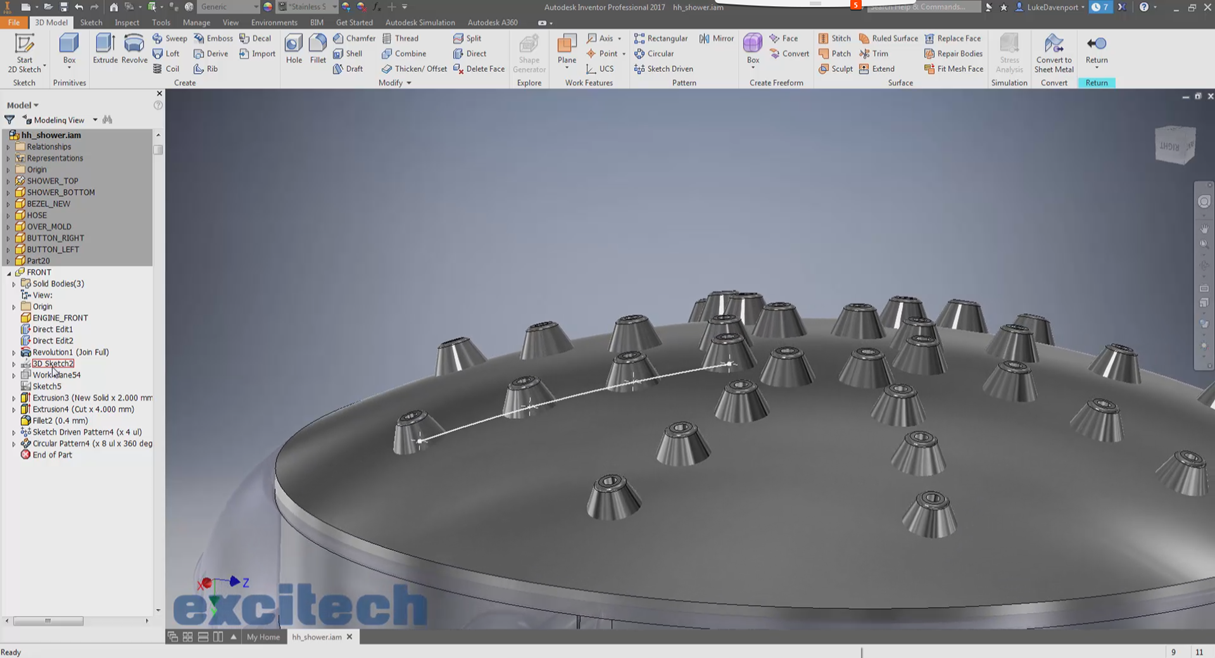 Using the extrude tool in Autodesk Inventor - YouTube